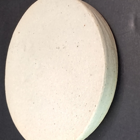 Lot of 2 Ceramic Pottery Decorative Coasters with Blue Glazed Butterfly/Flower. - Picture 6 of 7